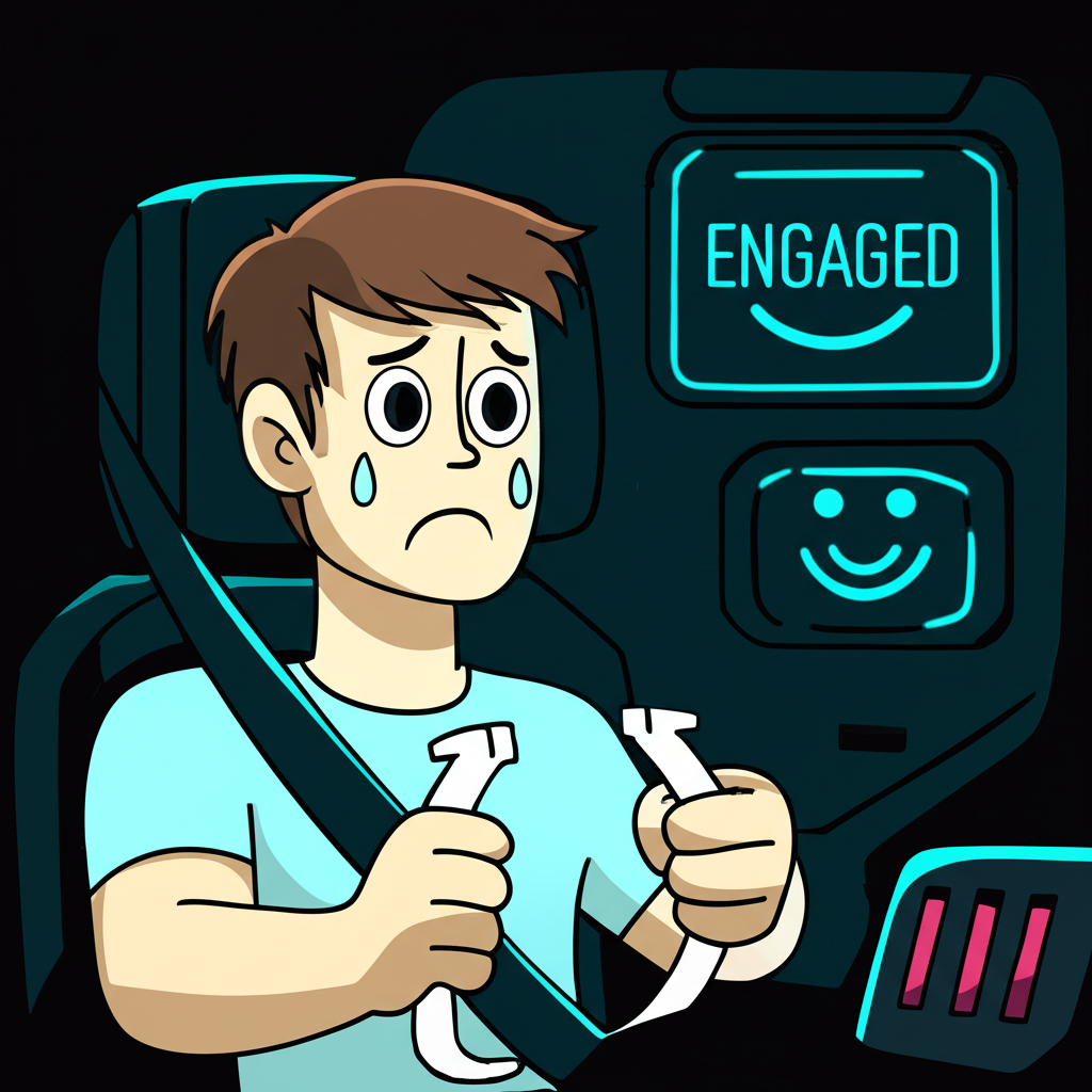 Not quite trusting the autopilot